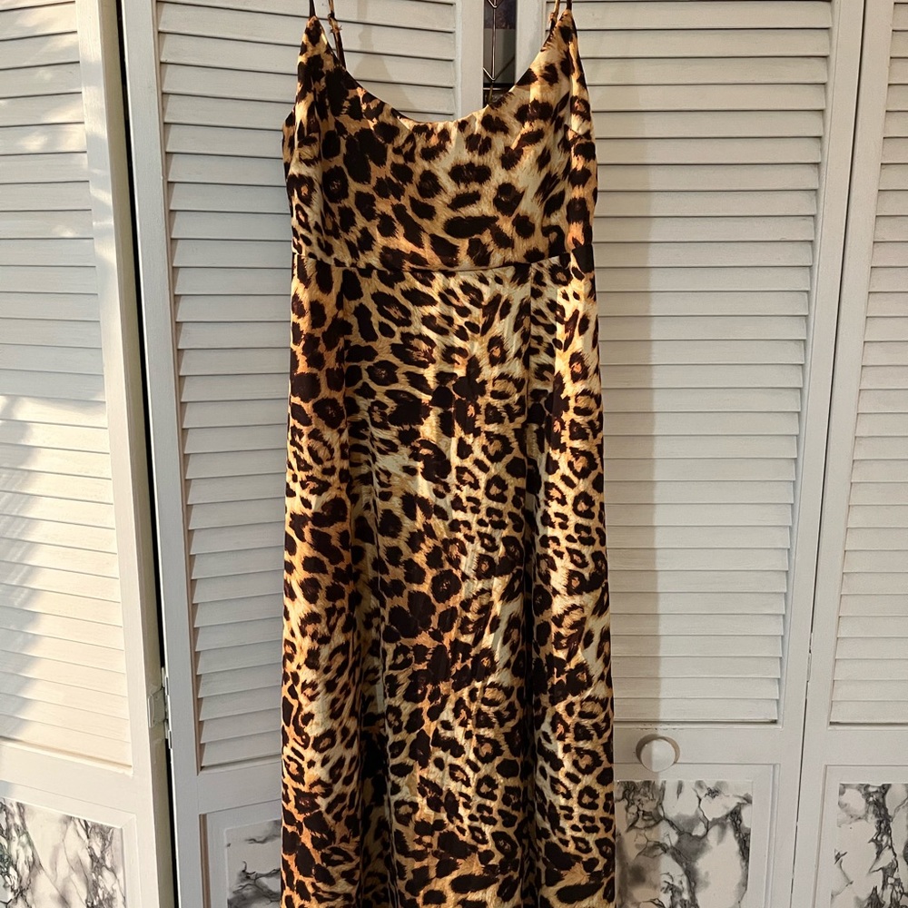 Fashion Nova Maxi Leopard Dress